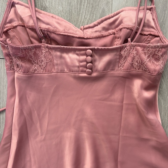 Pink Silk Urban Outfitters Mini Dress - Picture 4 of 4